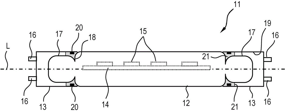 Lighting device including interconnected parts