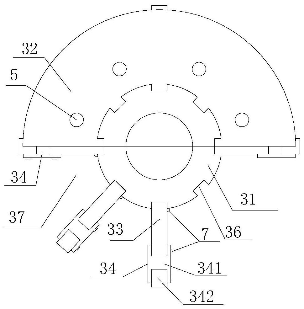 Air seal type wet spraying machine material distributing device and using method