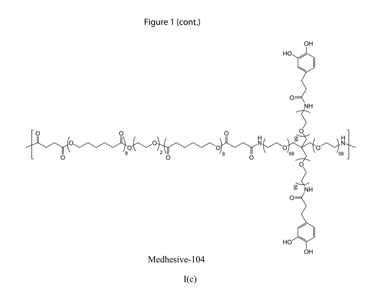 Multibranched bioadhesive compounds and synthetic methods therefor