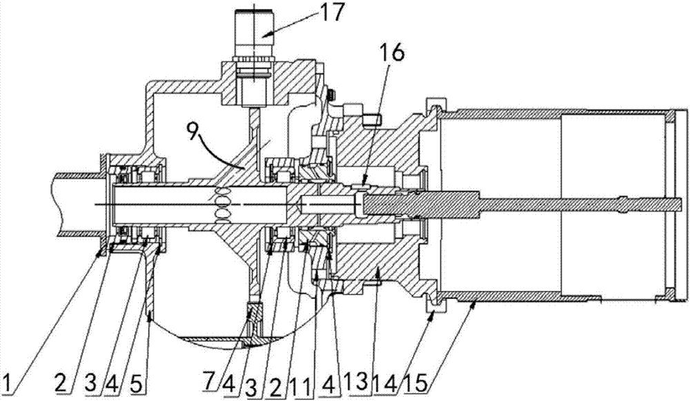 Accessory gearbox and integrated gear shaft thereof