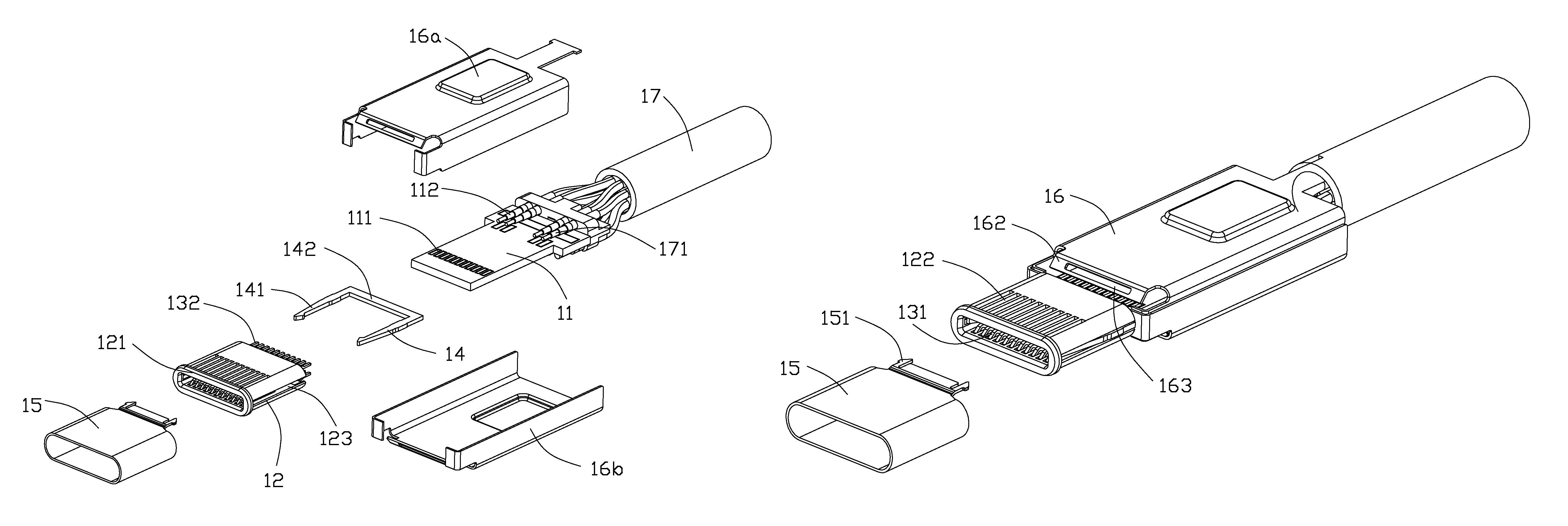 Electrical connector having a receptacle with a shielding plate and a mating plug with metallic side arms