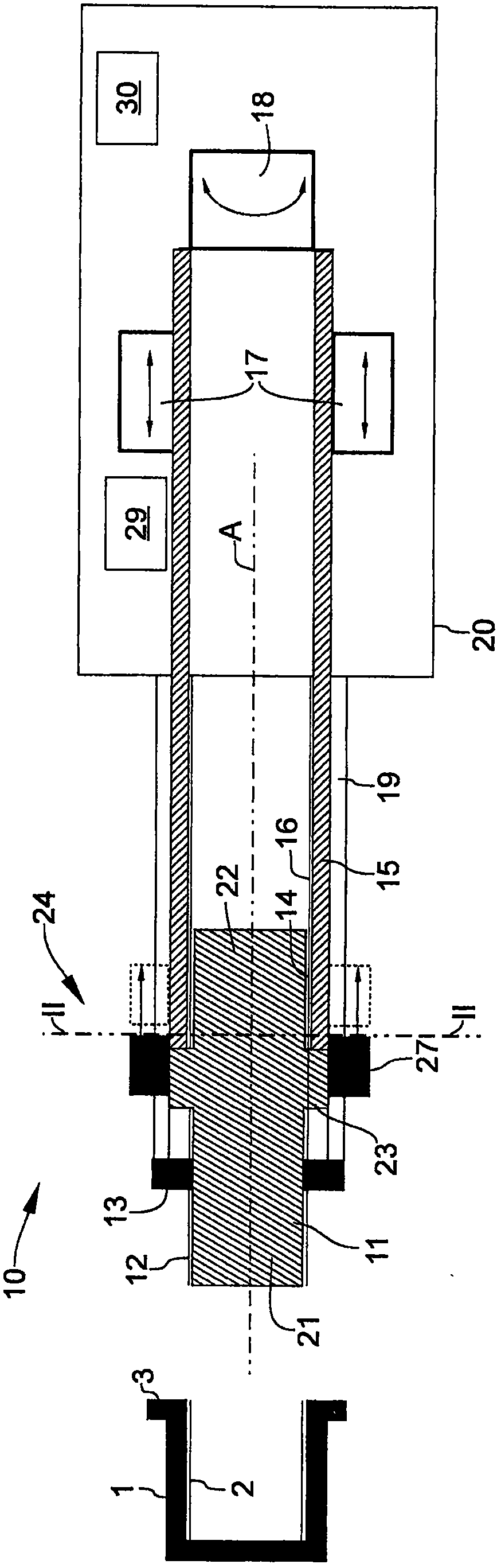 Method for removing blind rivet elements from riveting equipment