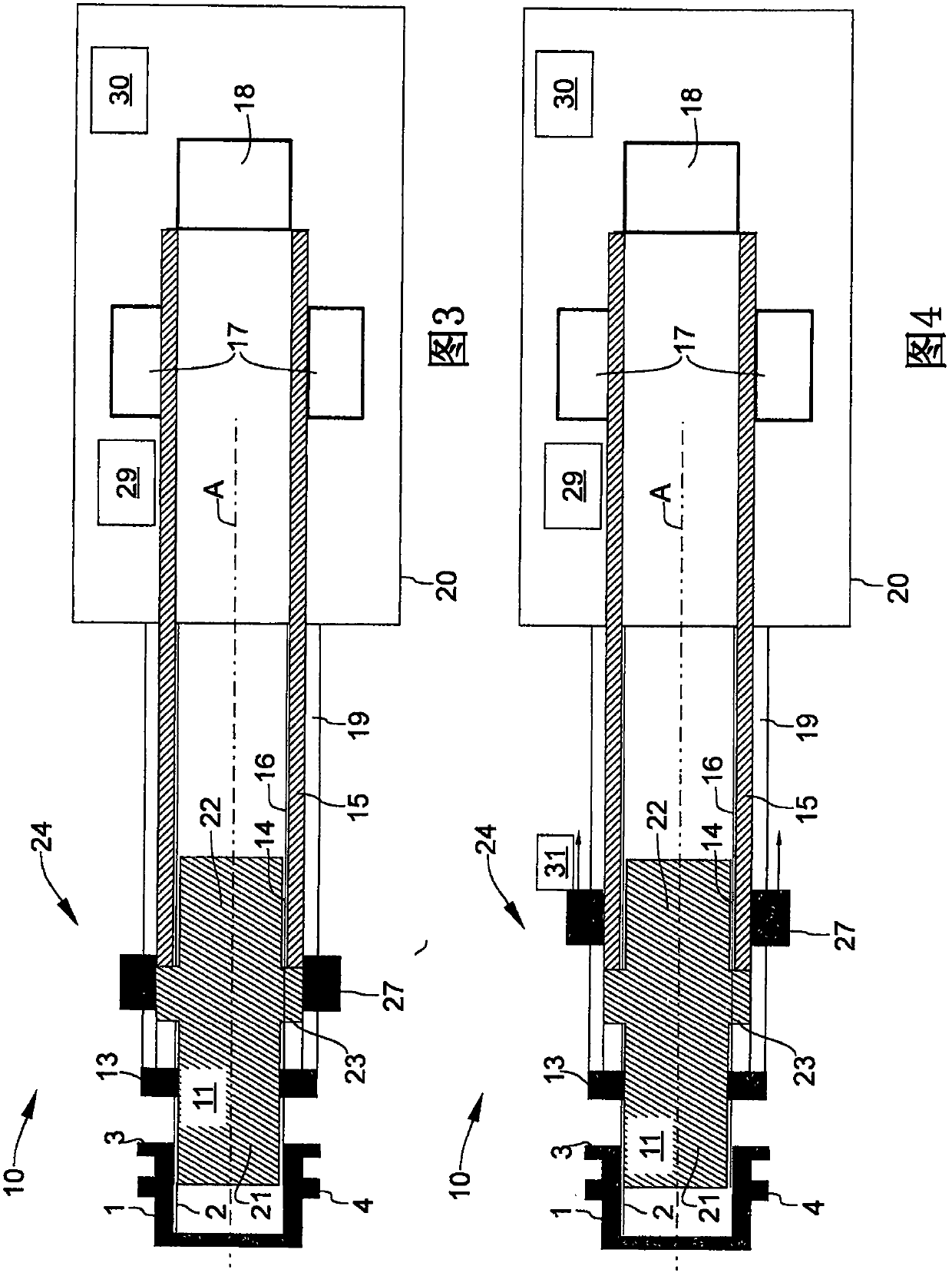 Method for removing blind rivet elements from riveting equipment