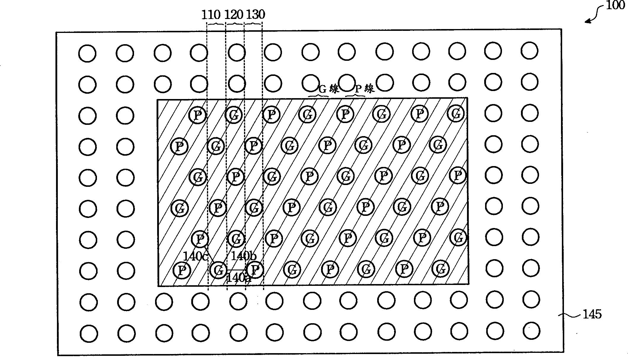 Chip conducting lug and re-distributed wire layer configuration