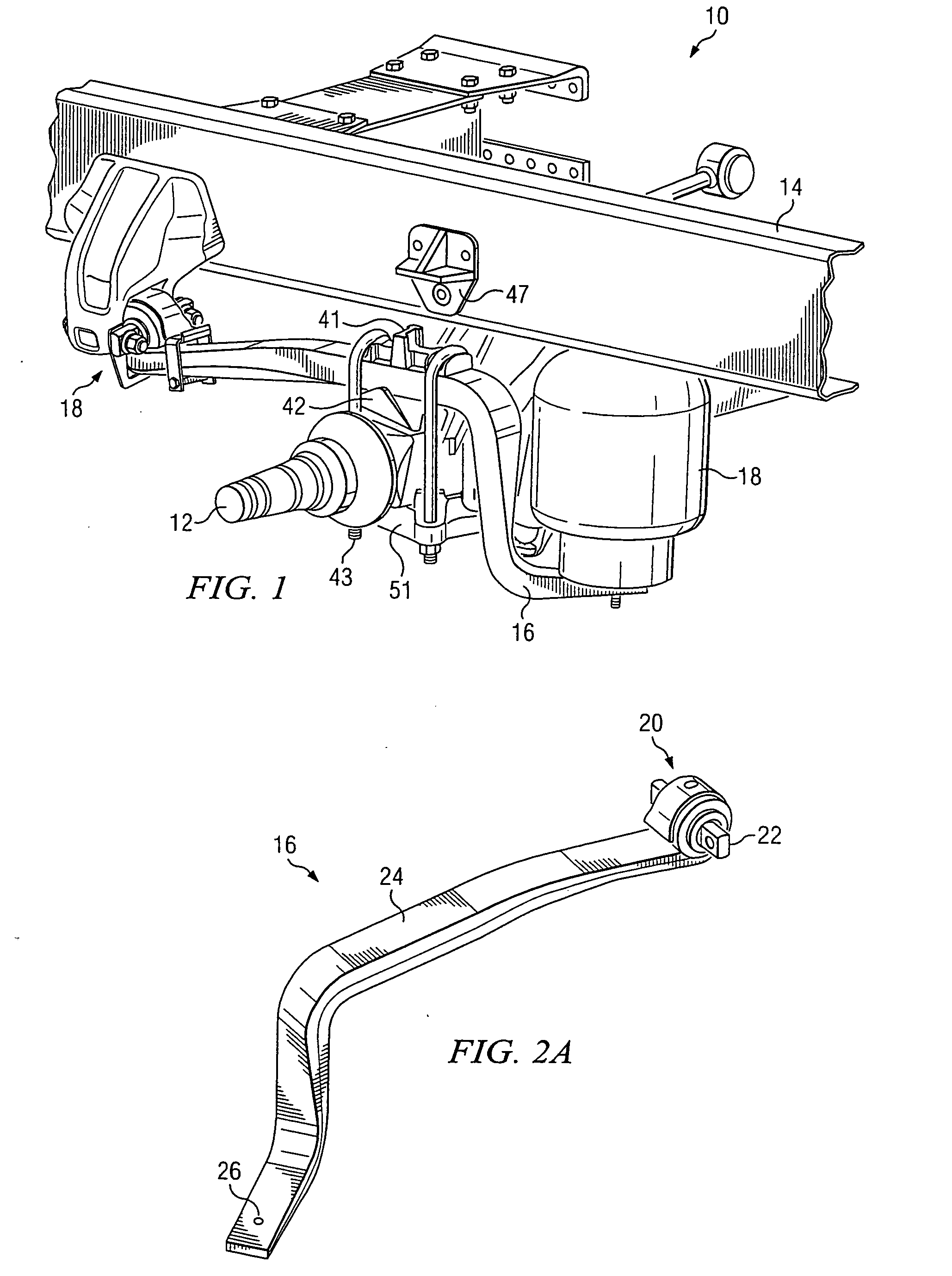 Lightweight, low part-count, suspension system for wheeled vehicles