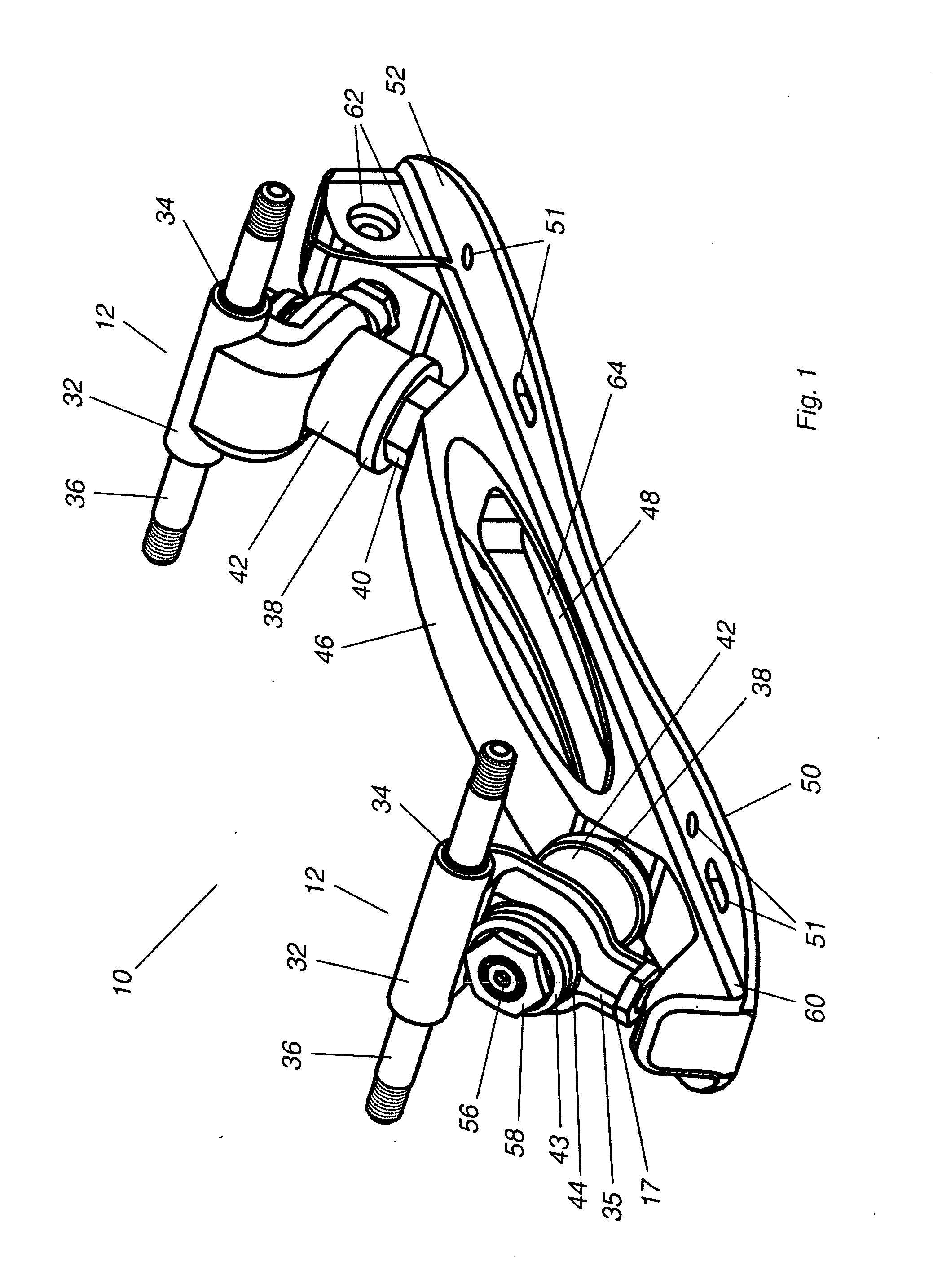 Roller Skate steering and suspension mechanism