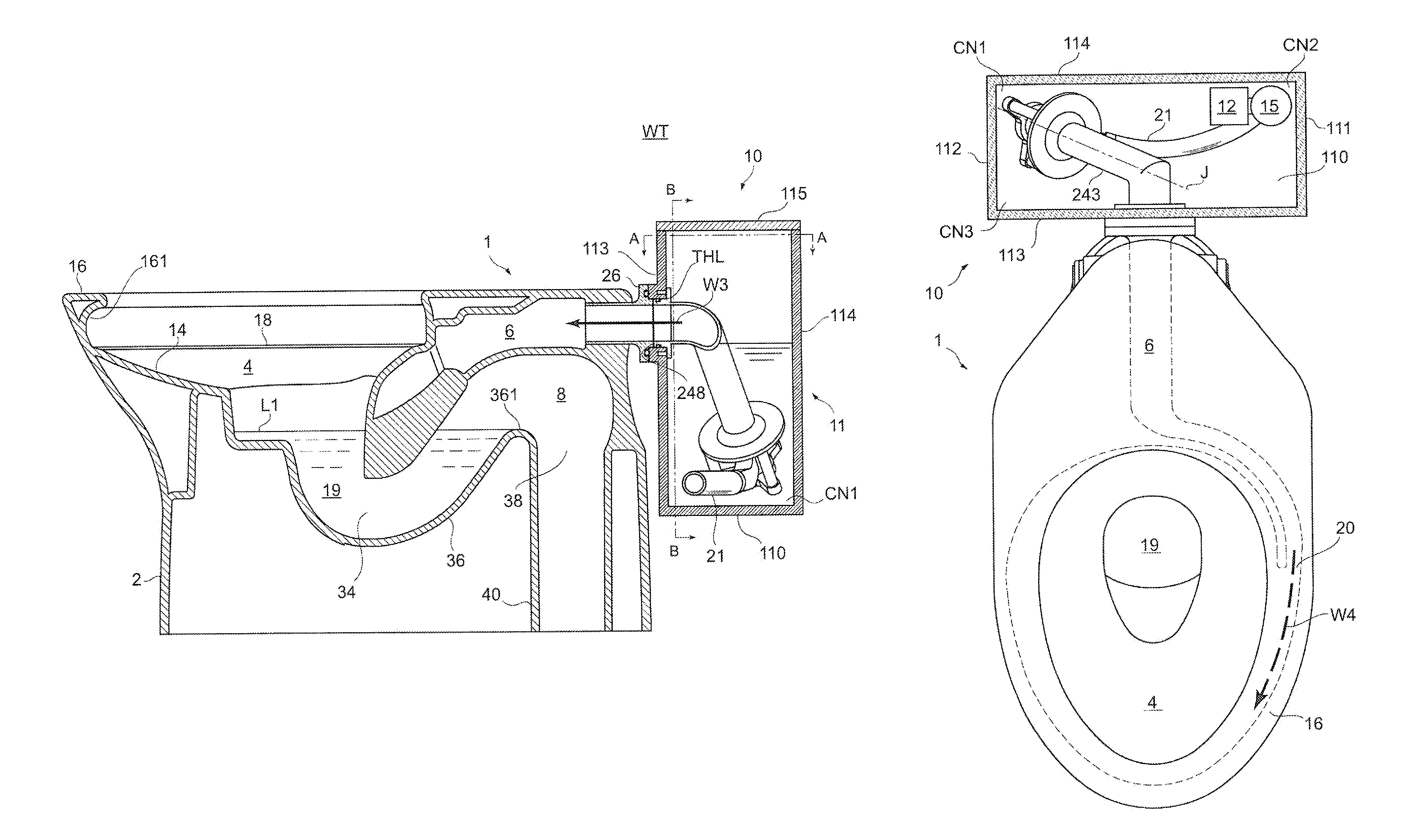 Flush toilet device