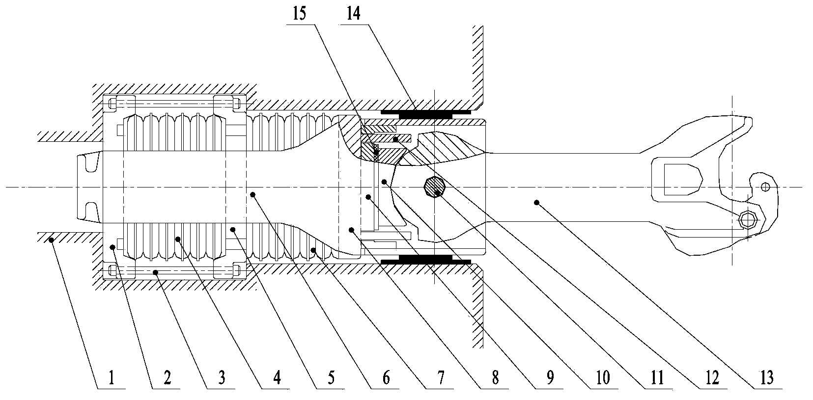 Heavy-load coupler with safety stop and low transverse force properties