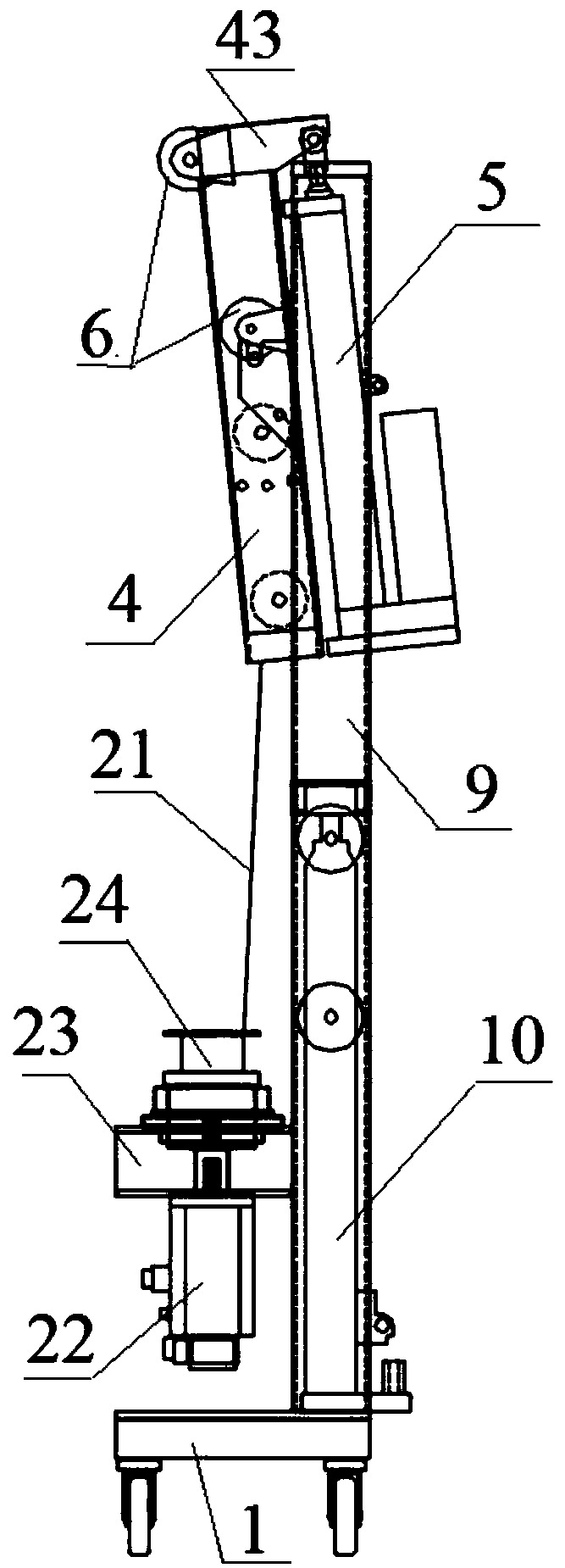 A hoist for cable laying in a tunnel