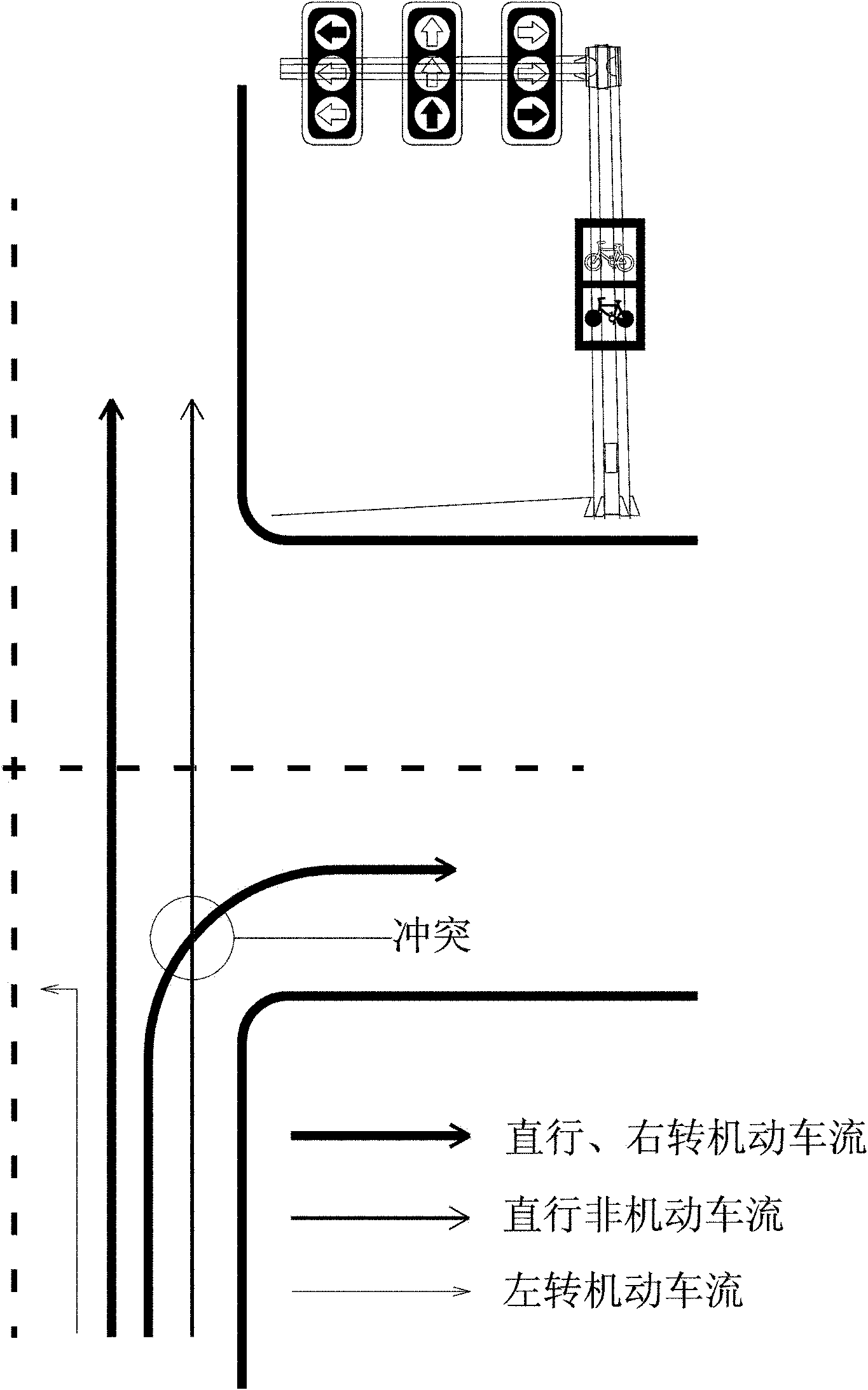Method for releasing right-turn vehicles to pass through signalized intersection on short lane and control system thereof
