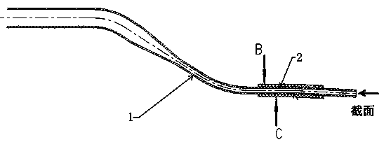 Method and structure for welding bushing on flat pipe