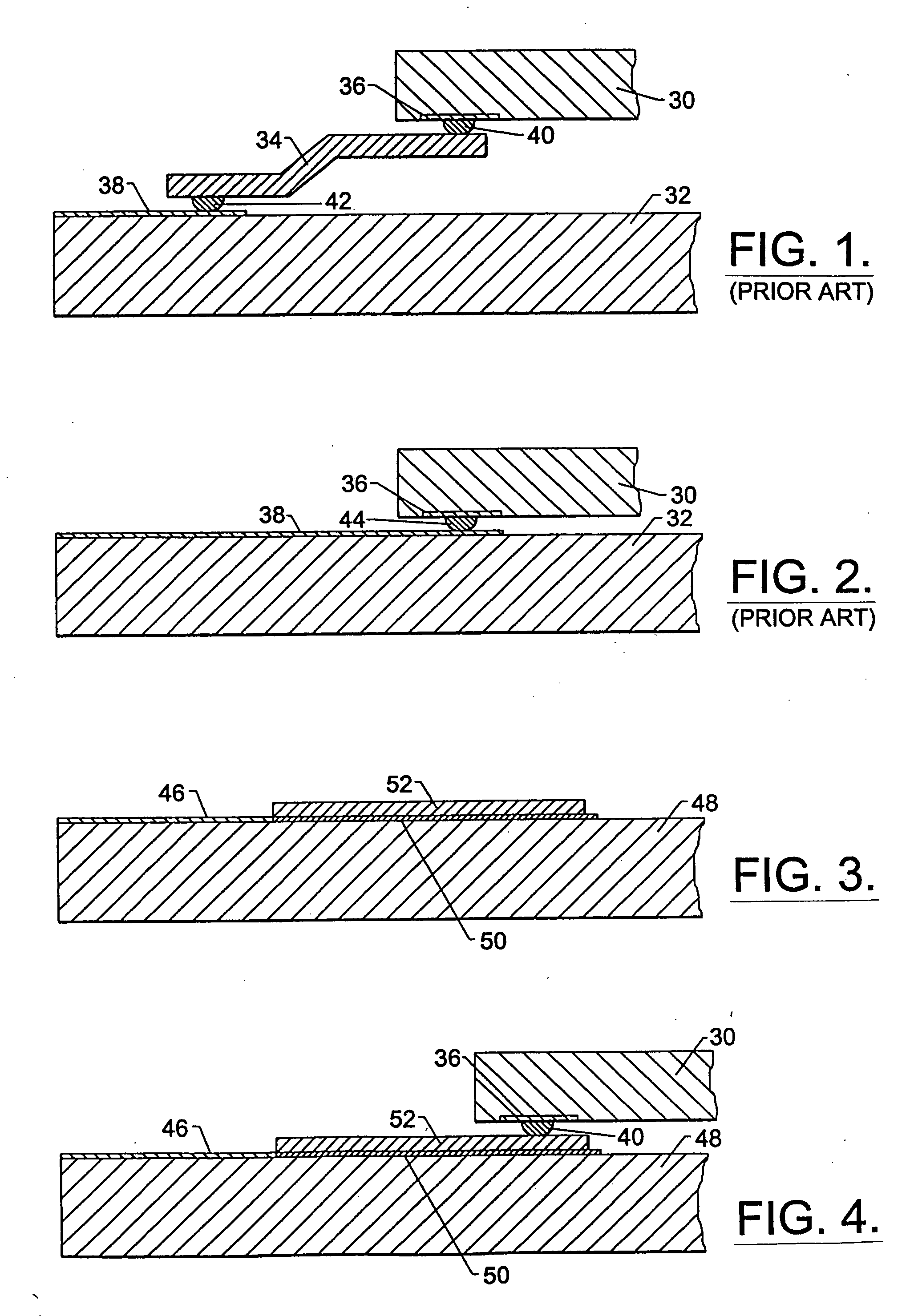 Microbeam assembly and associated method for integrated circuit interconnection to substrates