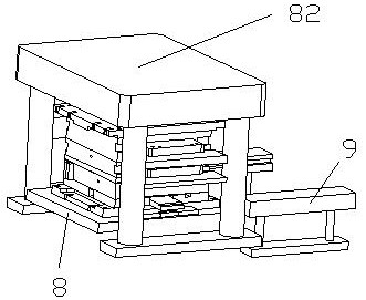 Method and mold structure for conical rubber spring vulcanization mold full-automatic mold opening