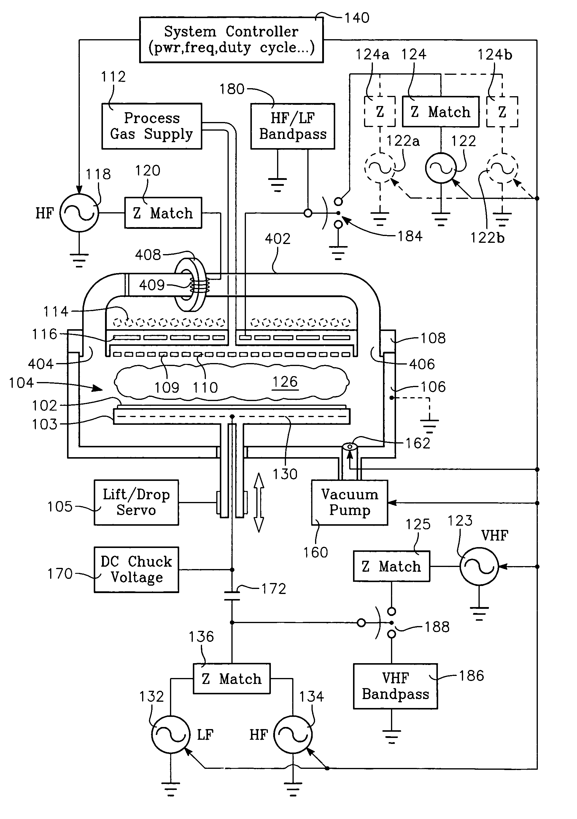 Plasma reactor apparatus with independent capacitive and toroidal plasma sources