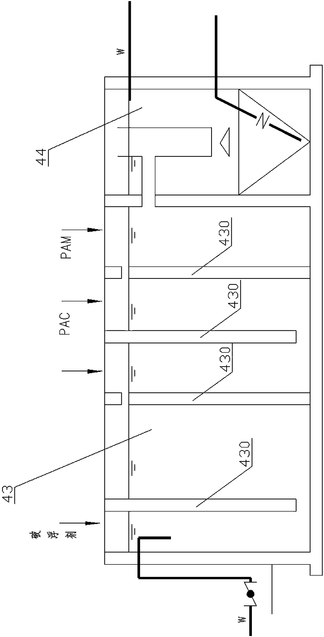 Clean water tank of centralized treatment system for industrial wastewater