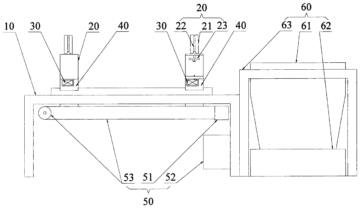 Synchronous on-line automatic pipe cutting device