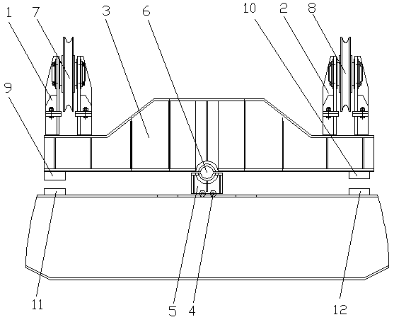 Method for adjusting deviation of hoisting point of hoist