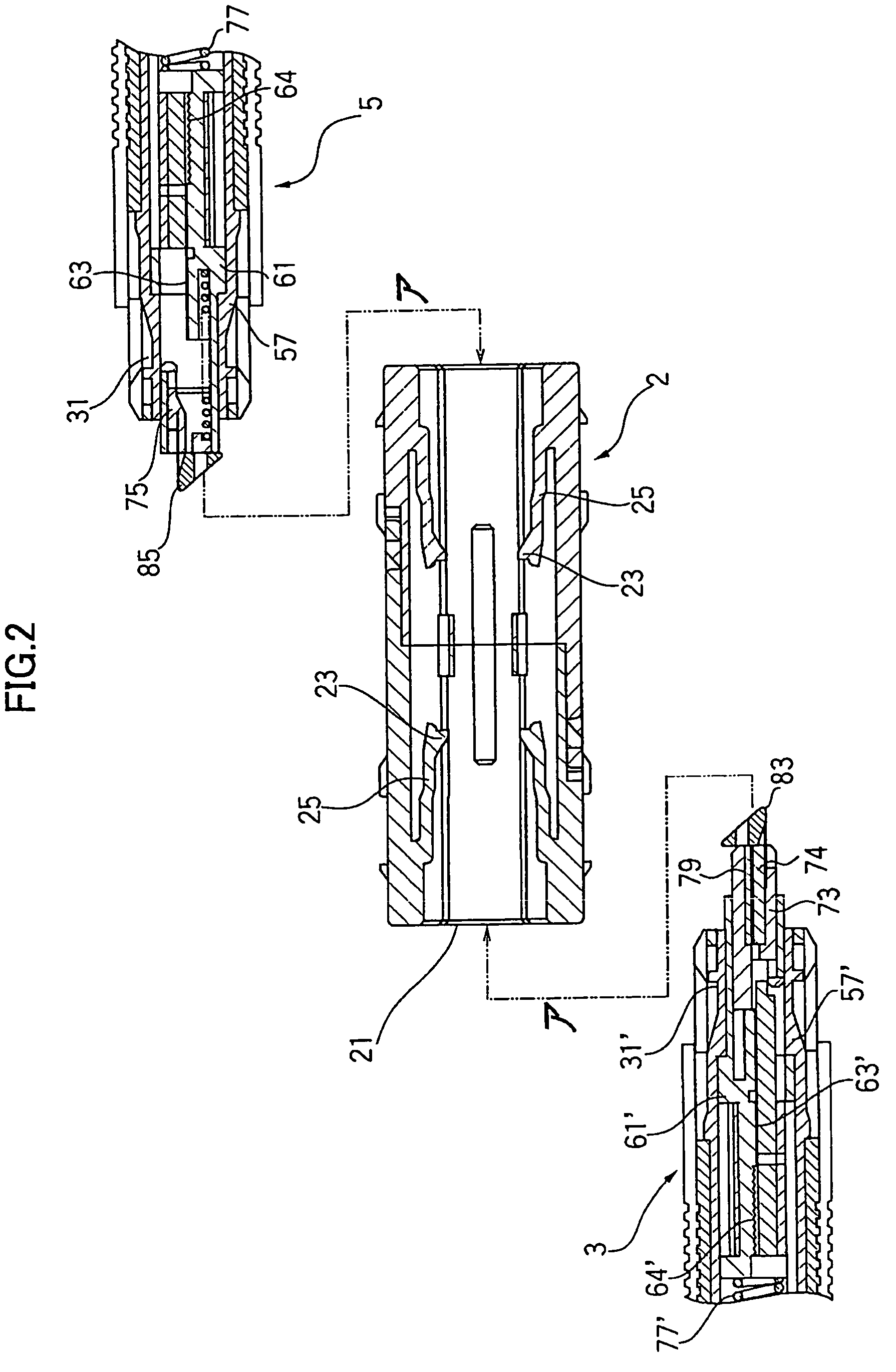Optical connector having shielding mechanism