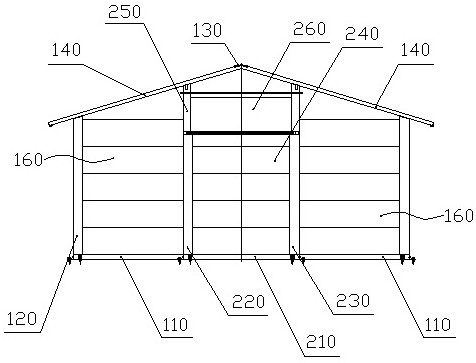 Rapid plugging combined type movable house with door bucket