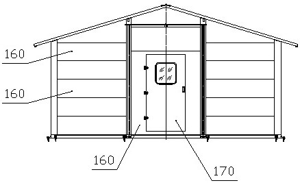 Rapid plugging combined type movable house with door bucket