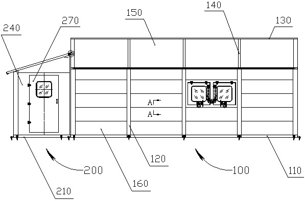 Rapid plugging combined type movable house with door bucket