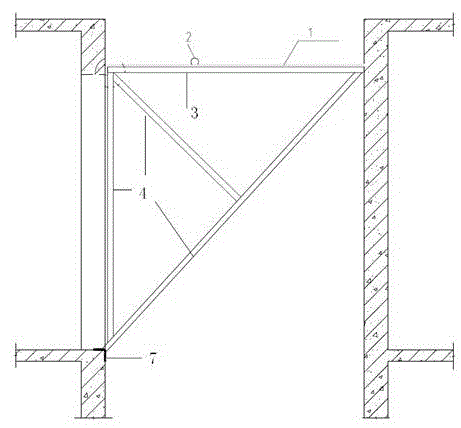 Elevator shaft tool type operation steel platform and manufacturing method thereof