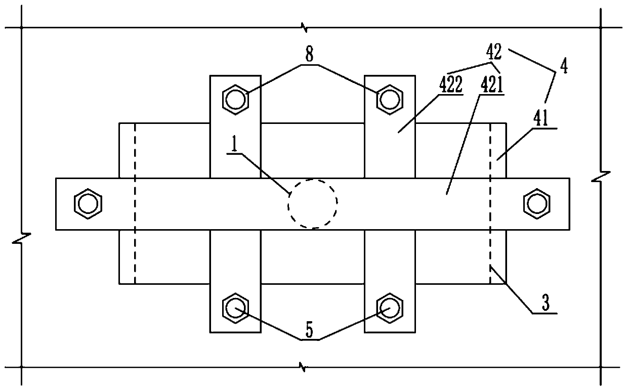 Monitoring structure for enclosing of water gushing bore hole