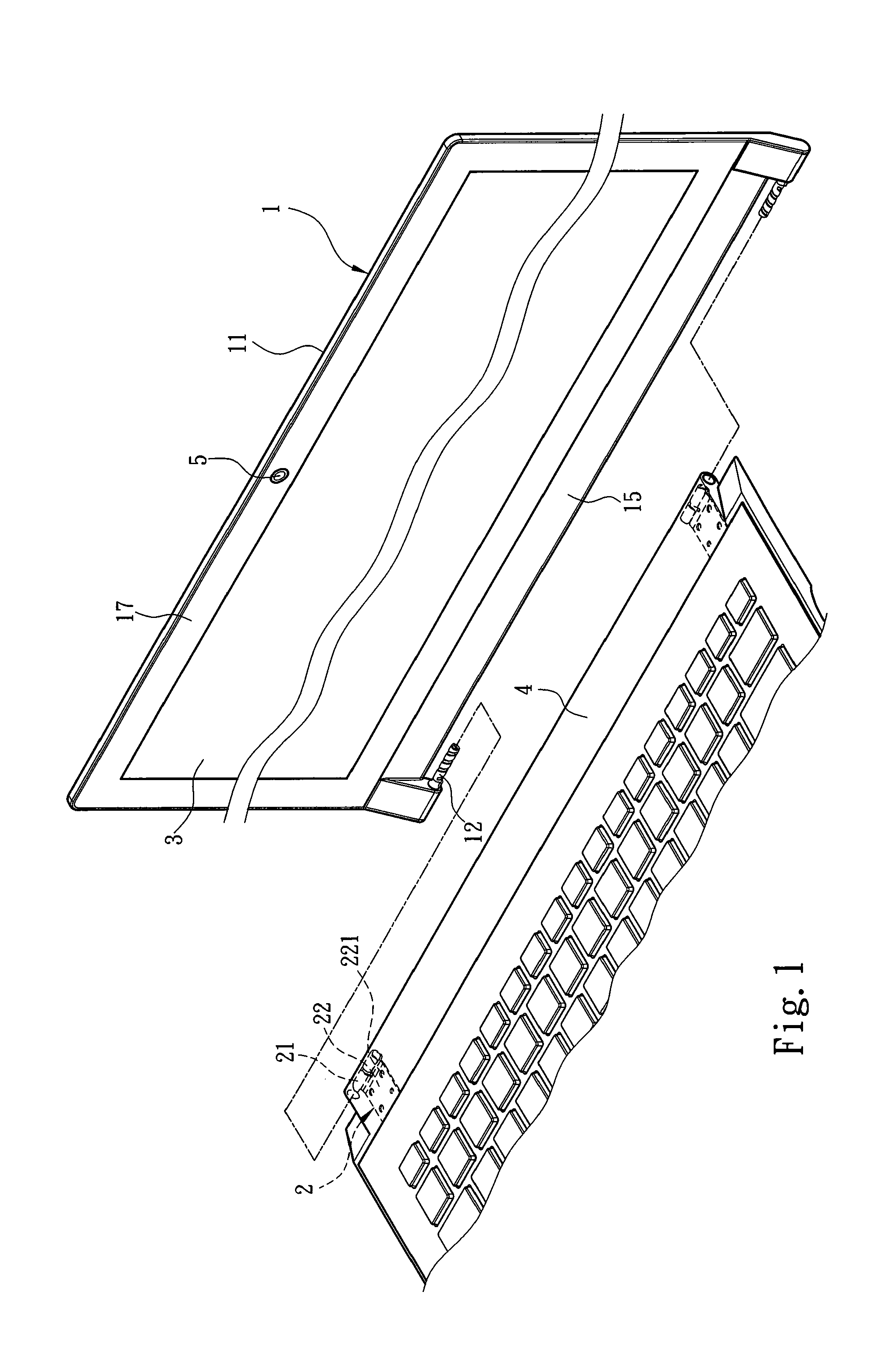 Hinge structure for assembly of a display module