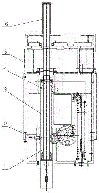 Main shaft and balance mechanism of digital display type radial drilling machine