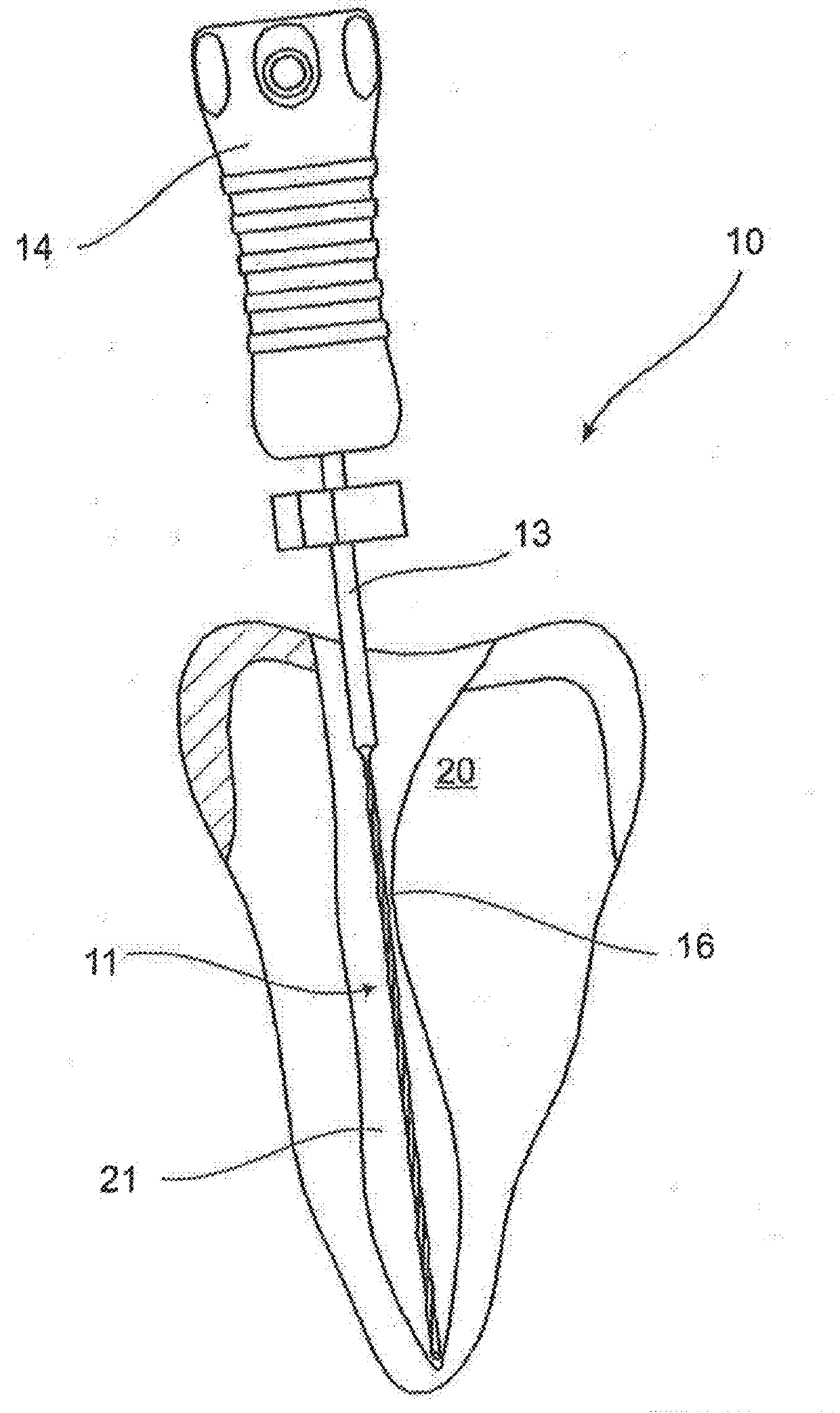 Endodontic instrument for drilling the root canals of a tooth