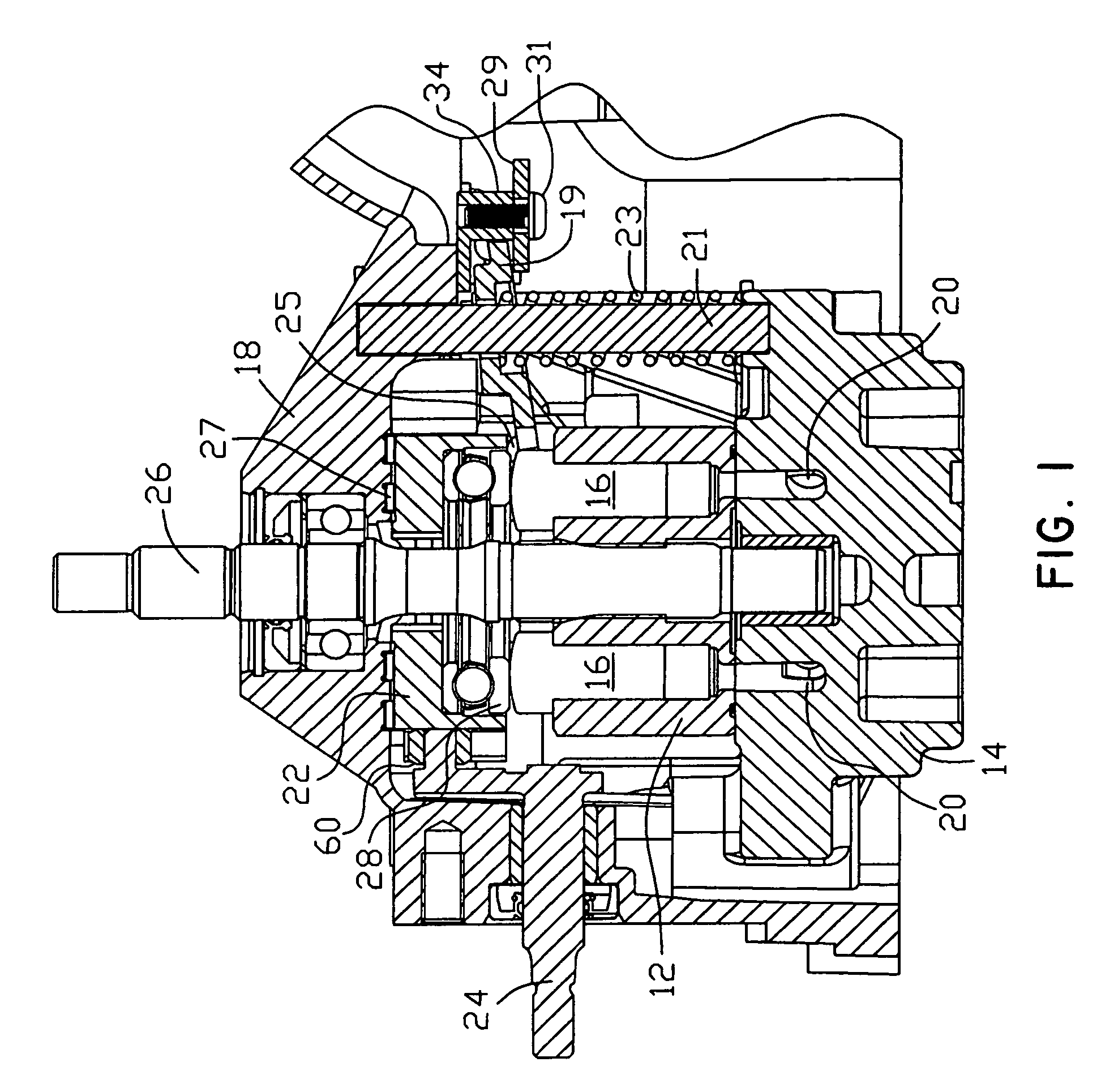 Return to neutral device for a hydraulic apparatus