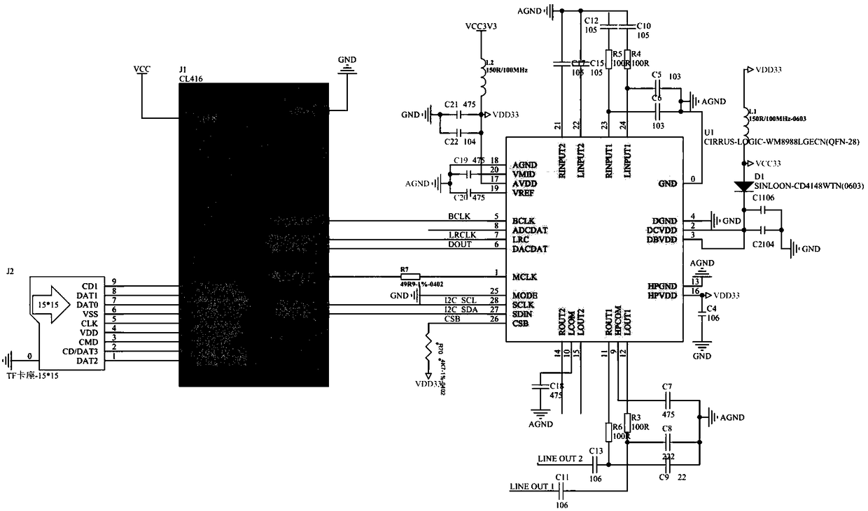 Audio decoding circuit and method based on multi-core chip