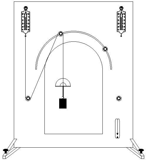 Composition demonstration instrument for dynamically hanging dead weight type force