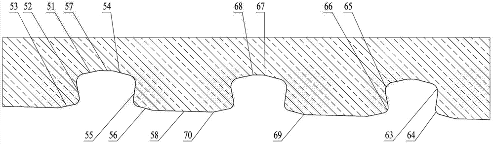 S-shaped shoulder variable tooth width wedge-shaped coupling structure and oil well pipe structure