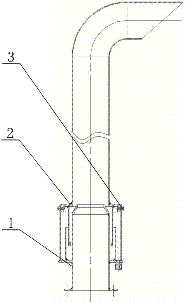 Liquid return preventing chimney