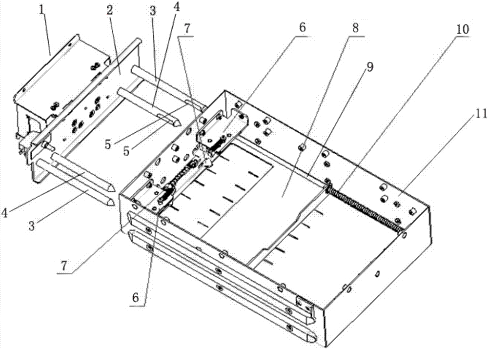 Gate automatic opening and locking structure used for financial device cash box