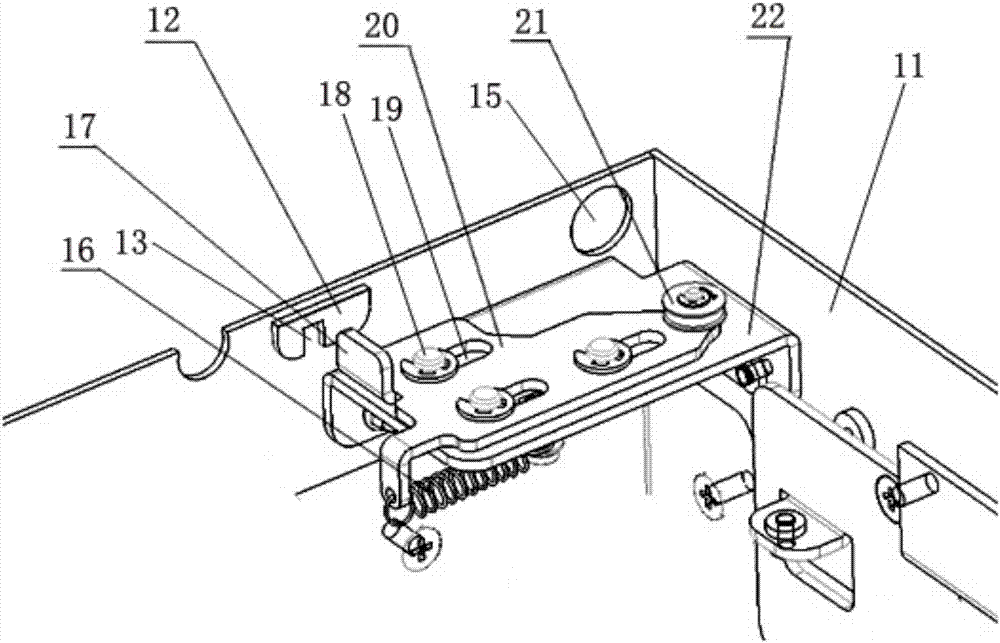 Gate automatic opening and locking structure used for financial device cash box