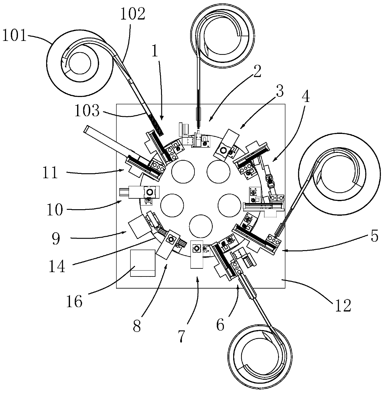 Balanced audio socket automatic assembly machine