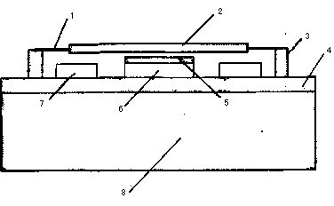 Driving electrode plate and capacitor upper electrode plate separating type RF MEMS switch