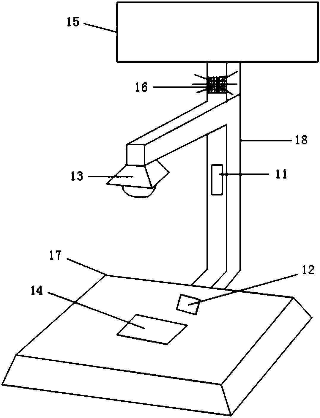 Fruit and vegetable commodity self-service weighing and settling device and system and use method thereof