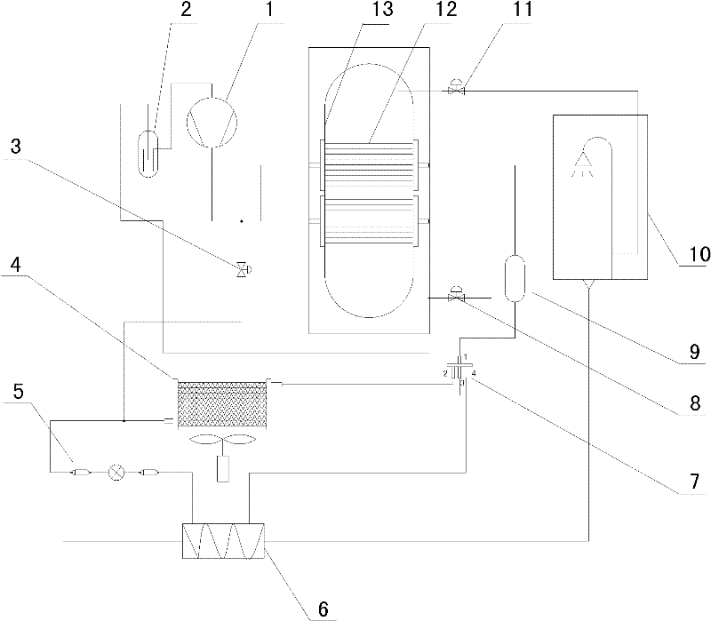 Phase change heat accumulating defrosting system for air source heat pump water heater