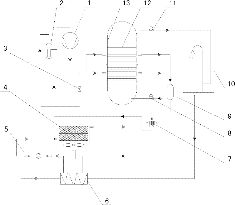 Phase change heat accumulating defrosting system for air source heat pump water heater