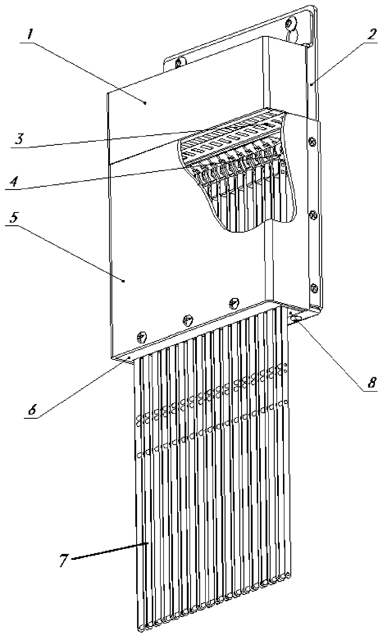 Harness component for electromagnetic heddle selection