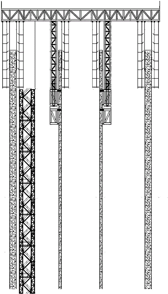 Synchronous construction method for horizontal and vertical structures of super high-rise building