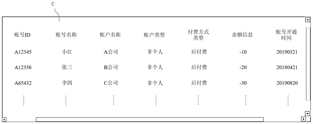 Target account processing method and device, target account display method and device and storage medium