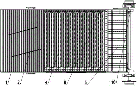 Combined harvester sorting sieve with sieve piece spacing and oblique angle adjustable