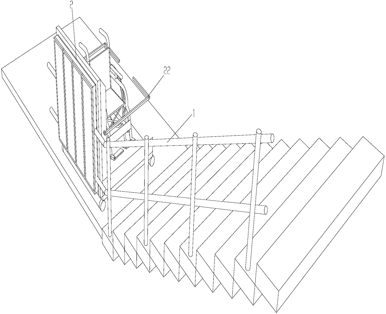 Slantwise-hung adjustable wheelchair lifting platform