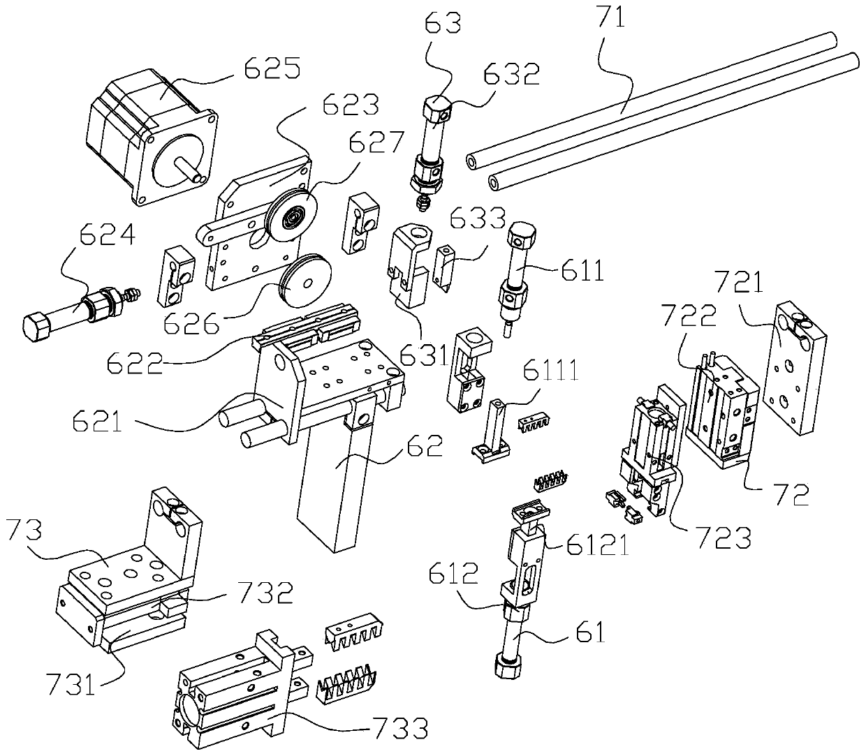 Teflon feeding assembly device and Teflon feeding assembly method