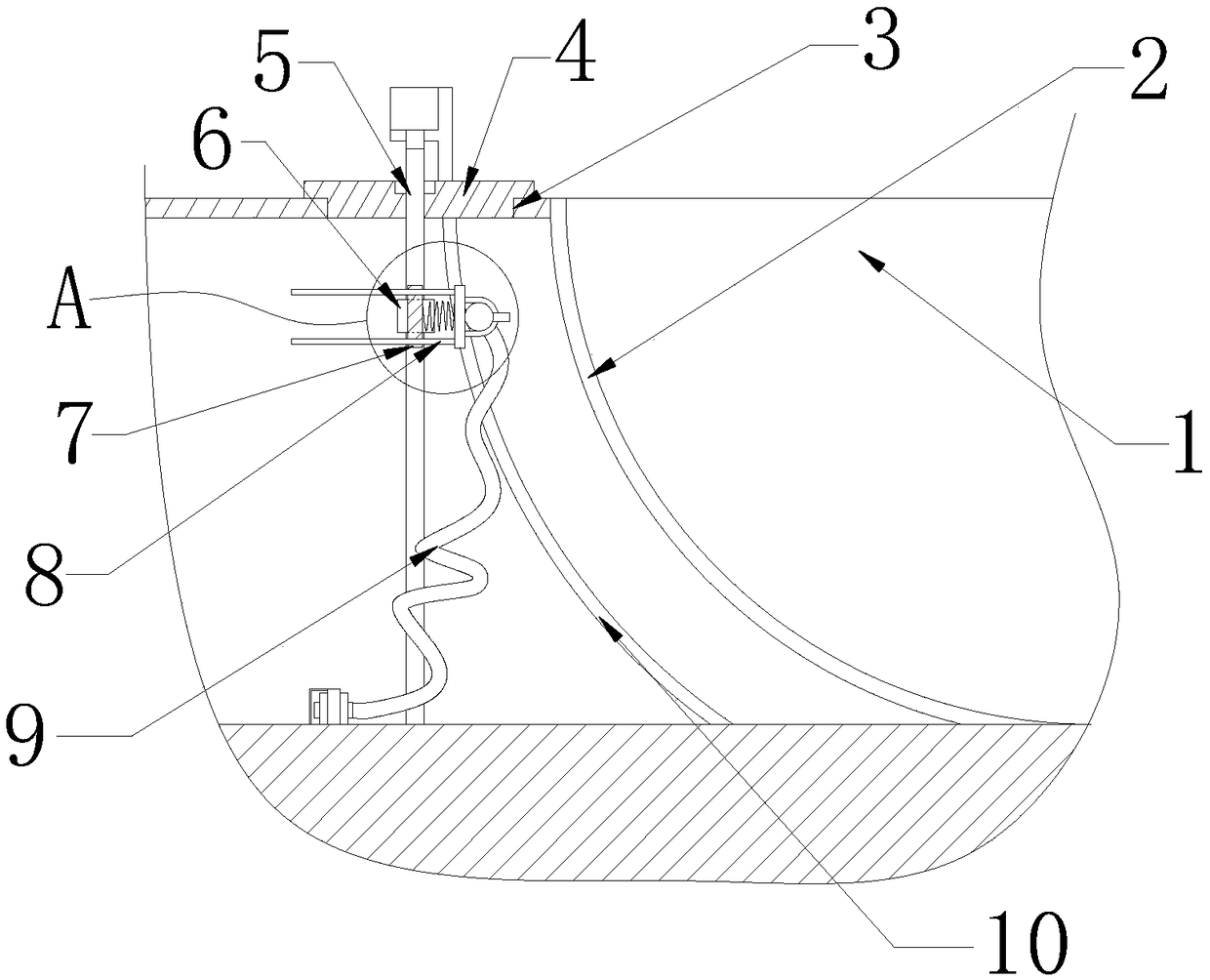 Flushing device of grille pollution remover