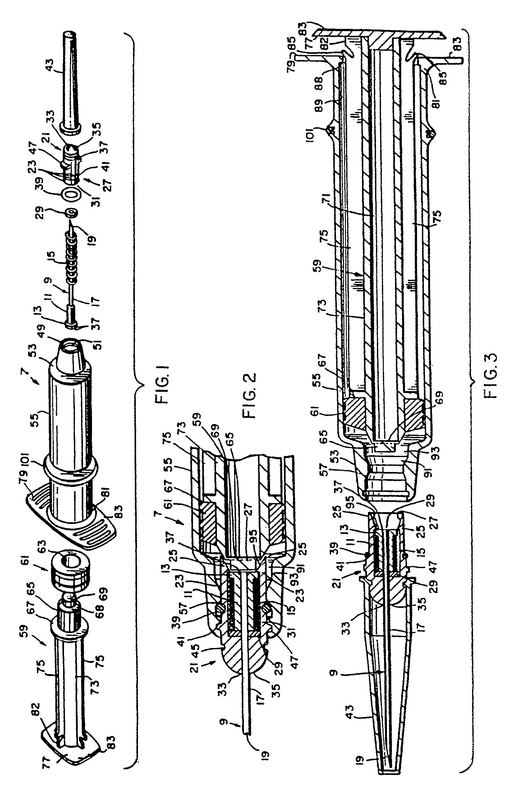 Medical devices with retractable needle